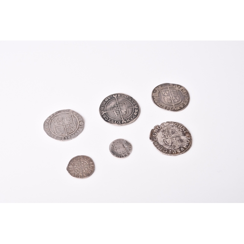 250 - A small collection of hammered silver coinage, Edward I to Charles I comprising Edward I long cross ... 