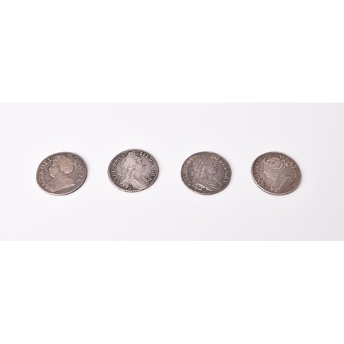 251 - William III shilling dated 1696, York Mint, Spink: 3502, William III shilling dated 1700, Spink: 351... 