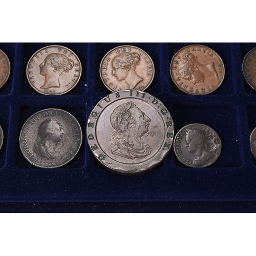 258 - A collection of UK copper and bronze coinage from George II to Elizabeth II comprising 