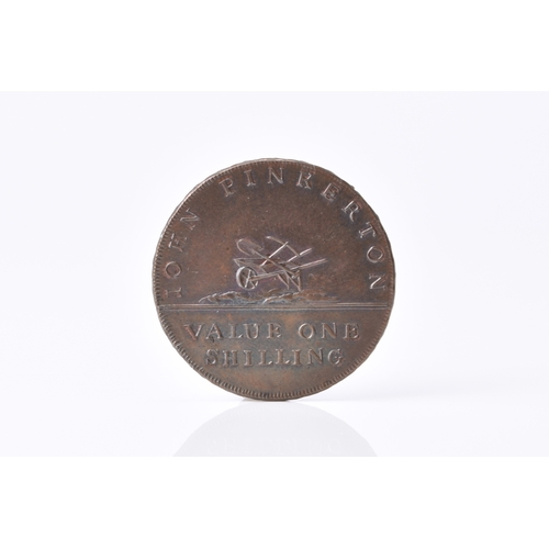 265 - Hampshire, Basingstoke Shilling in copper dated 1789, John Pinkerton, Basingstoke canal barge, Rever... 