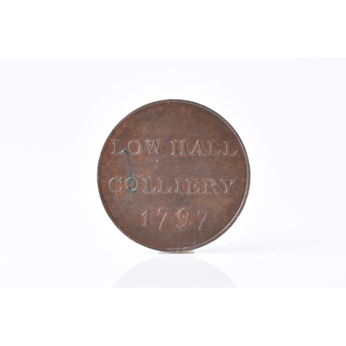 272 - Cumberland half penny, Low Hall Colliery 1797, horse in gin, man to right. Ref: DHI. 
Part of a coll... 