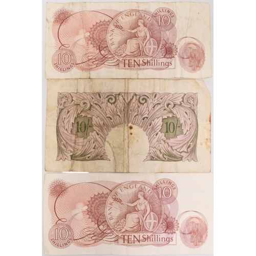 273 - Three Bank of England white five pound notes, London 23 January 1952, signed by P.S Beale, No's W83 ... 