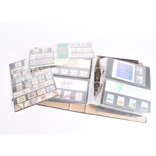 324 - Great Britain accumulation of stamps, FDCs, Booklets and Presentation Packs etc. in 5 boxes and fram... 