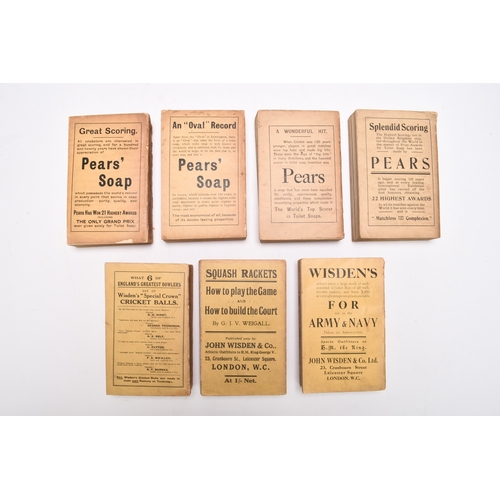 35 - WISDEN CRICKETERS' ALMANACK 1909, 1910, 1911, 1912, 1913, 1914, 1915. Original wrappers. (7) (small ... 