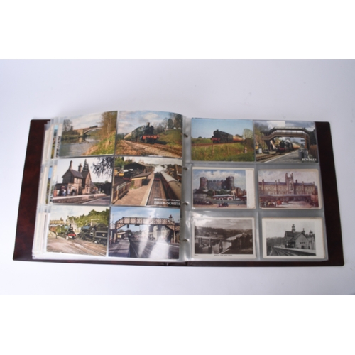 362 - Large album of mainly Edwardian picture postcards relating to Bridgnorth and environs, in excess of ... 