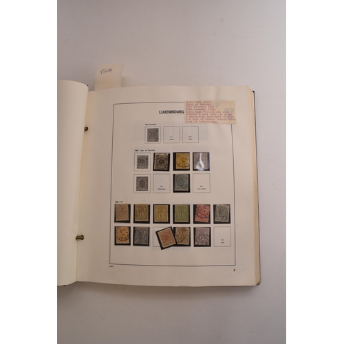 366 - Luxembourg collection of stamps in album, mint and used, spanning 1852-1977 including some miniature... 