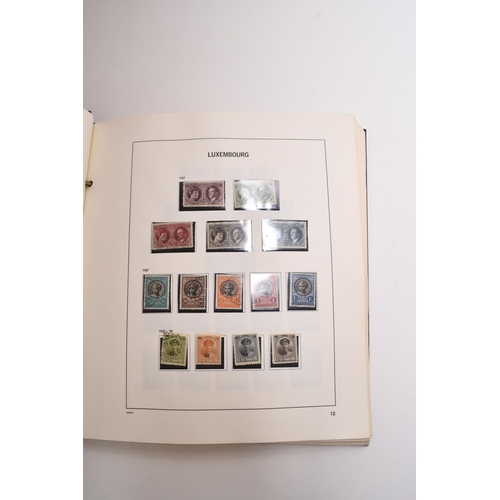 366 - Luxembourg collection of stamps in album, mint and used, spanning 1852-1977 including some miniature... 