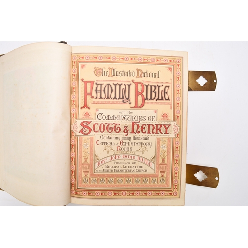 38 - HOLY BIBLE, large 4to. With the Commentaries of Scott & Henry, edited by Rev John Eadie. With plates... 