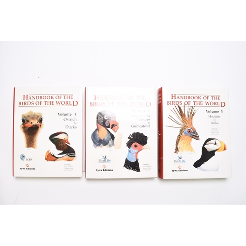 44 - HANDBOOK OF BIRDS OF THE WORLD, edited by Josep del Hoyo, Andrew Elliot and Jordi Sargatal. 4to, vol... 