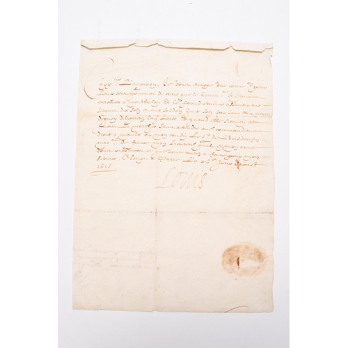 53 - Louis XIII (1601-43) King of France 1610-43. Letter signed. To a Captain Laugiron (?) concerning mil... 