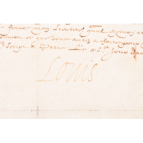 53 - Louis XIII (1601-43) King of France 1610-43. Letter signed. To a Captain Laugiron (?) concerning mil... 