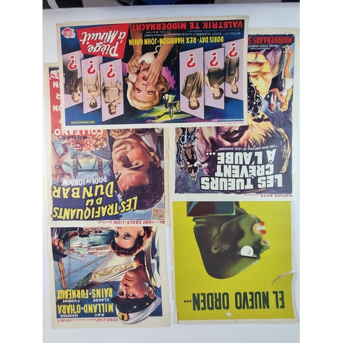 59 - BURT LANCASTER FILM POSTERS. 7 posters 485mm x 360mm and 3 posters 305mm x 540mm. Printed in Belgium... 