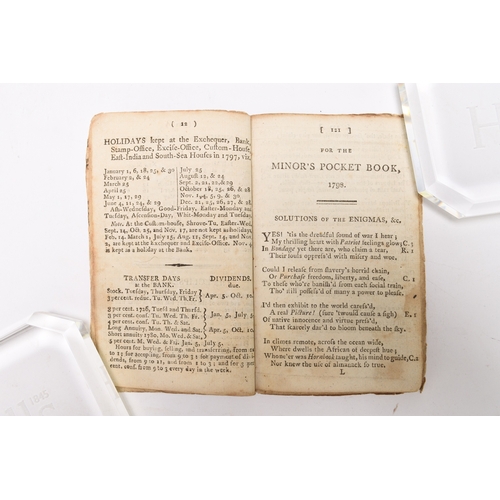 67 - THE MINOR'S POCKET-BOOK, 1798. 12mo, Darton & Harvey, lacks engraved title, half of folding frontis,... 