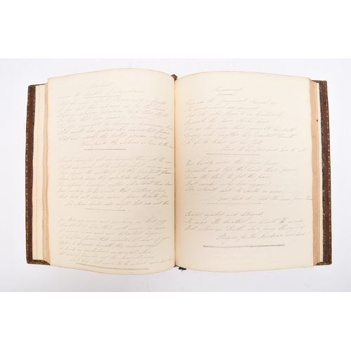 68 - COMMONPLACE BOOK. A manuscript book of poetry, 4to, c 1840. With 3 early books on German grammar and... 