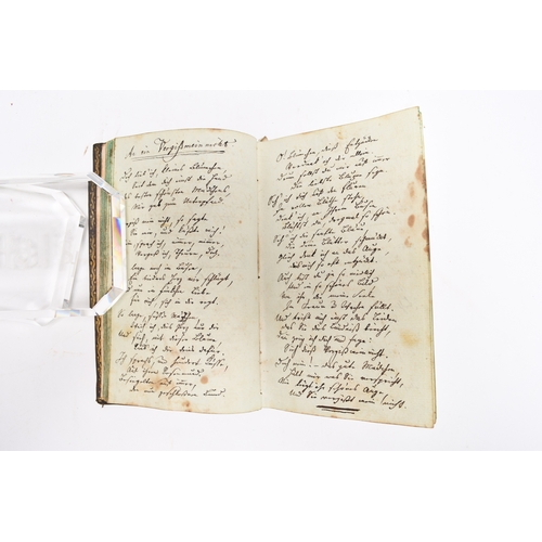 68 - COMMONPLACE BOOK. A manuscript book of poetry, 4to, c 1840. With 3 early books on German grammar and... 