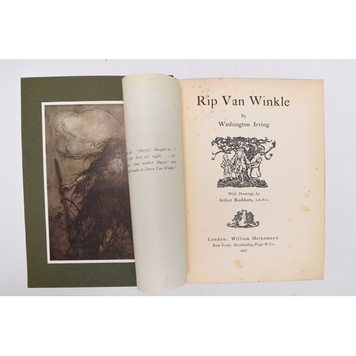 71 - RACKHAM, Arthur, illustrator, Rip Van Winkle. 4to William Heinemann, 3rd impression 1907. With 50 ti... 