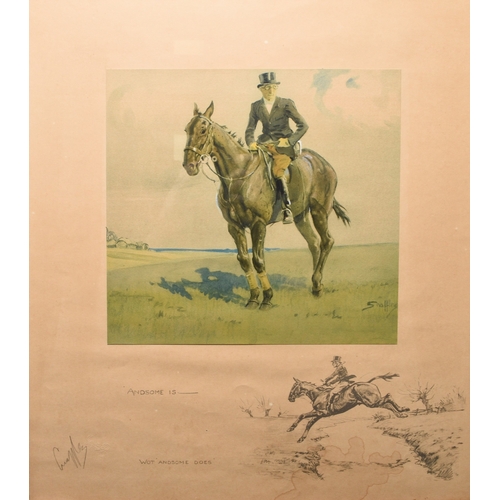 74 - Snaffles (Charlie Johnson Payne 1884-1967) Merry England, signed in pencil lower right, print with b... 