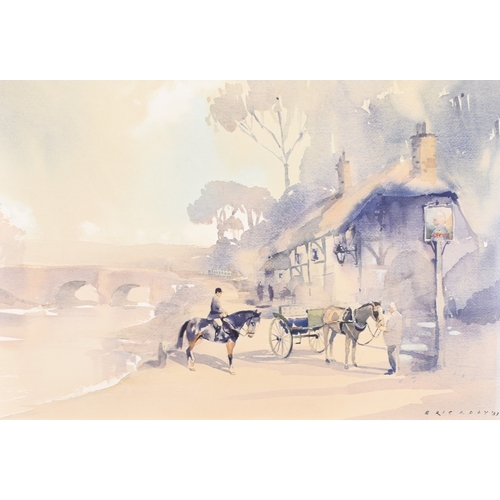 82 - Eric H Day (1900-1995) The Hunt in Pursuit at Gallop, signed lower right and dated '84, watercolour ... 