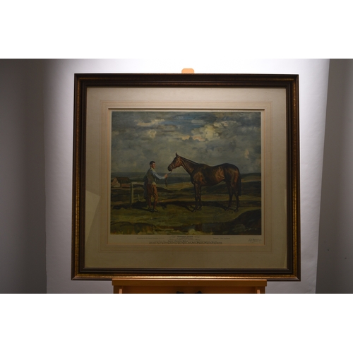 97 - Sir Alfred James Munnings (1878-1959) Brown Jack, signed in pencil lower right, publisher's blind st... 