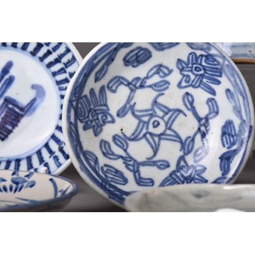 1 - A group of Chinese blue and white porcelain, mainly Ming Dynasty Including various teabowls, rice bo... 