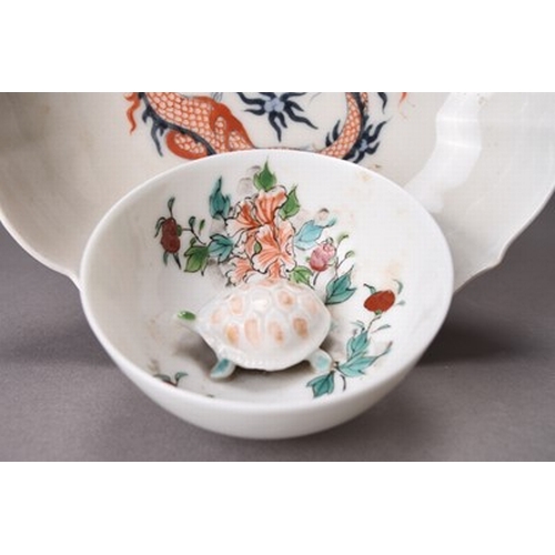 198 - Two Japanese Imari bowls, Meiji era The first of cusped form and decorated with a dragon14.5cm dia.,... 