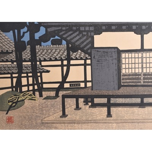 247 - Okiie Hashimoto (1899-1993) Back of Palace, woodblock print, signed and numbered 35/50 to verso, 48.... 