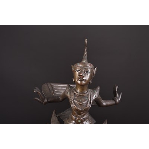 249 - A Burmese bronze figure of a Nat temple dancer Early 20th century 24cm high