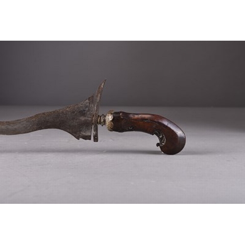 251 - A Javanese Kris dagger With carved wood hilt and 13