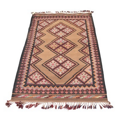 277 - A Kelim carpet, a Kelim rug and two prayer mats, 20th century Carpet 290cm x 188cm, rug 194cm x 120c... 