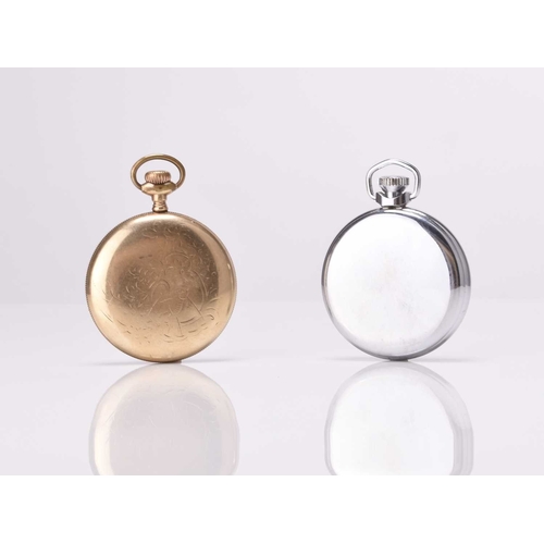 266 - Springstead: A Canadian gold plated open face pocket watch Date: Circa 1920 Movement: 3/4 plate 11-j... 