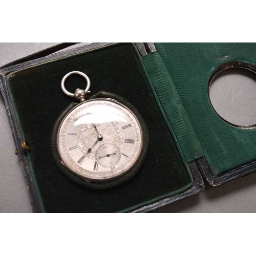 273 - A Tissot silver open face pocket watch Circa 1936, 15 jewel bridge plate movement, stem wind and set... 