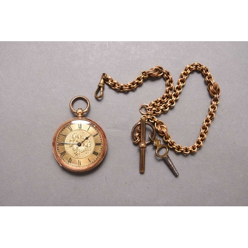 274 - A lady's 18ct gold enamelled open face pocket watch Date: Circa 1897 Movement: Baum & Co. bridge pla... 