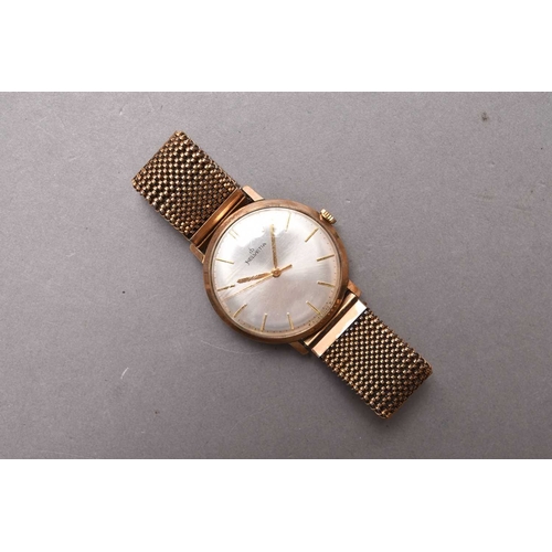 291 - Helvetia: A gentleman's 9ct gold wristwatch Date: Circa 1959 Movement: 17 jewel manual wind Dial: Su... 