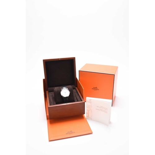 300 - Hermes: A gentleman's stainless steel wristwatch Model: Slim d'Hermes Reference: CA2.810 Date: 2015 ... 