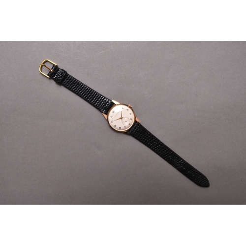 301 - Girard Perregaux: A gentleman's 9ct wristwatch Date: Circa 1958 Movement: 17 jewel manual wind Dial:... 