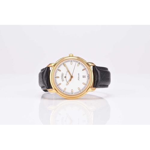 302 - Maurice Lacroix: A gentleman's gold plated calendar wristwatch Model: Pontos Reference: 09329 Date: ... 