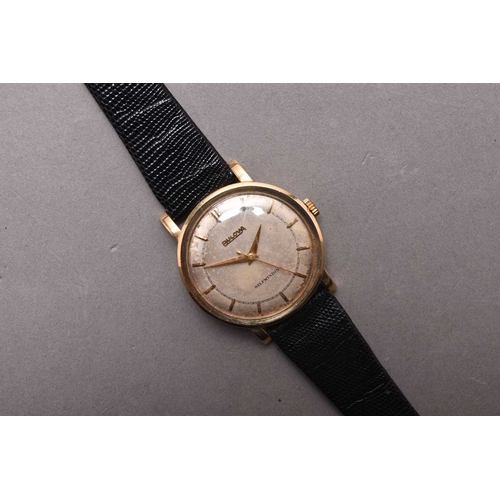 308 - Bulova: A gentleman's 14ct gold wristwatch Date: Circa 1960 Movement: 17 jewel Cal.BXW automatic Dia... 