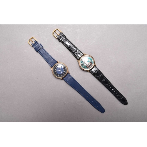 310 - Bulova: Two gentleman's Accutron battery wristwatches The first a Spaceview with white hands and cen... 