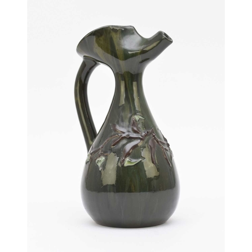 495 - Sir Edmund Harry Elton - An Elton Ware (Clevedon Sunflower Pottery) A vase, circa 1890-1900, slip de... 