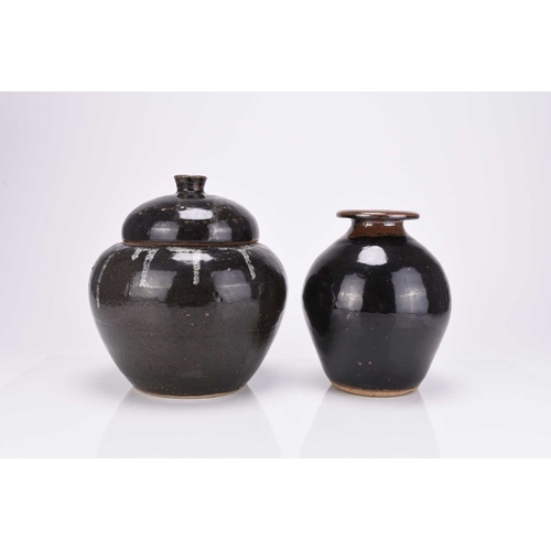 523 - Trevor Corser (1938-2015) A Leach Pottery, St. Ives jar and cover, glazed stoneware impressed potter... 