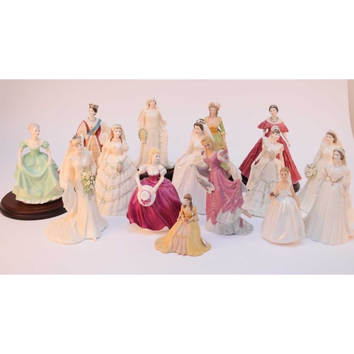 529 - A collection of collectable models of ladies, comprising Coalport: a set of Royal Brides; 'Sophie, C... 