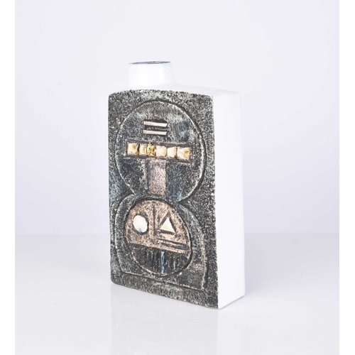 533 - A Troika rectangular chimney vase decorated by Marilyn Pascoe, circa late 1960s - 1974, signed, (at ... 