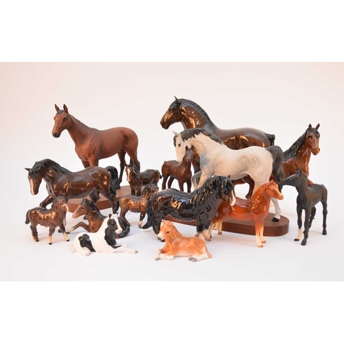 562 - A collection of John Beswick and Beswick models of horses, comprising a tan Welsh Mountain Pony, a P... 