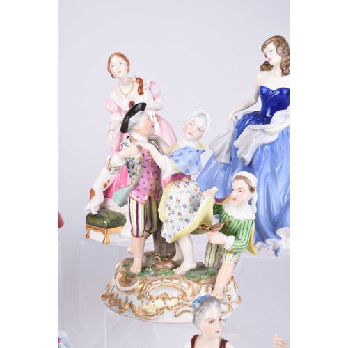 568 - A collection of figures comprising Royal Worcester - 'Delphine', modelled by Sybil V. Williams and J... 