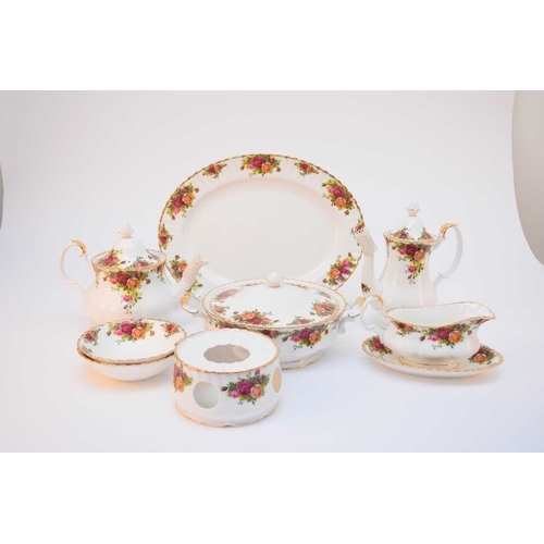 573 - A large Royal Albert 'Old Country Roses' tea, coffee and dinner service, comprising coffee pot and c... 