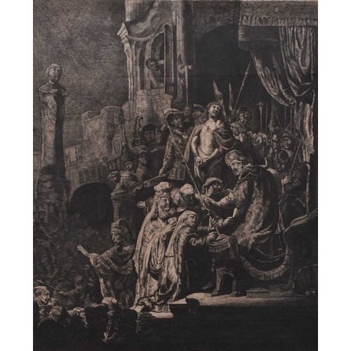 657 - After Rembrandt Hermensz van Rijn (Dutch 1606-1699) Christ Before Pilate, etching and engraving on w... 