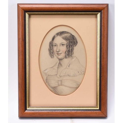 658 - British School (19th Century) Miniature Portraits of Ladies, watercolour and pencil, by different ha... 