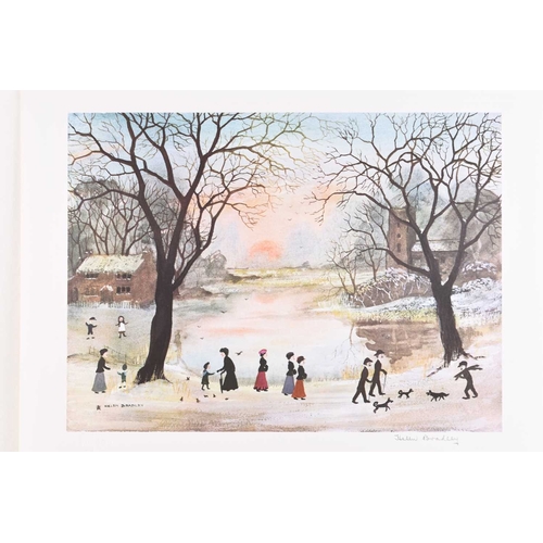 682 - Helen Bradley (1900-1979) Going Home through the Snow and On a Beautiful Winters Day, Ex Gallery Sto... 