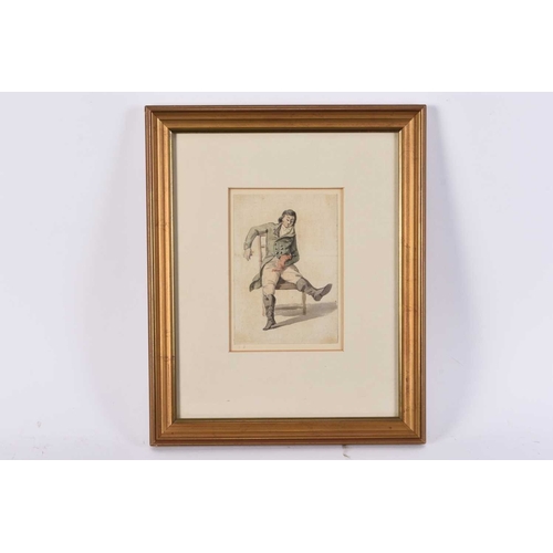 687 - Paul Sandby (1730-1809) Seated Gentleman, watercolour, 14 x 10 cm, frame 31 x 26 cm Provenance: priv... 