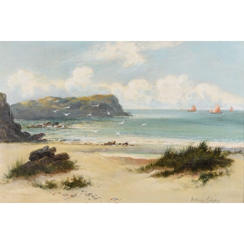 688 - William Langley (act. 1880-1920) Coastal Scene, signed lower right, oil on canvas, 40 x 60 cm, frame... 